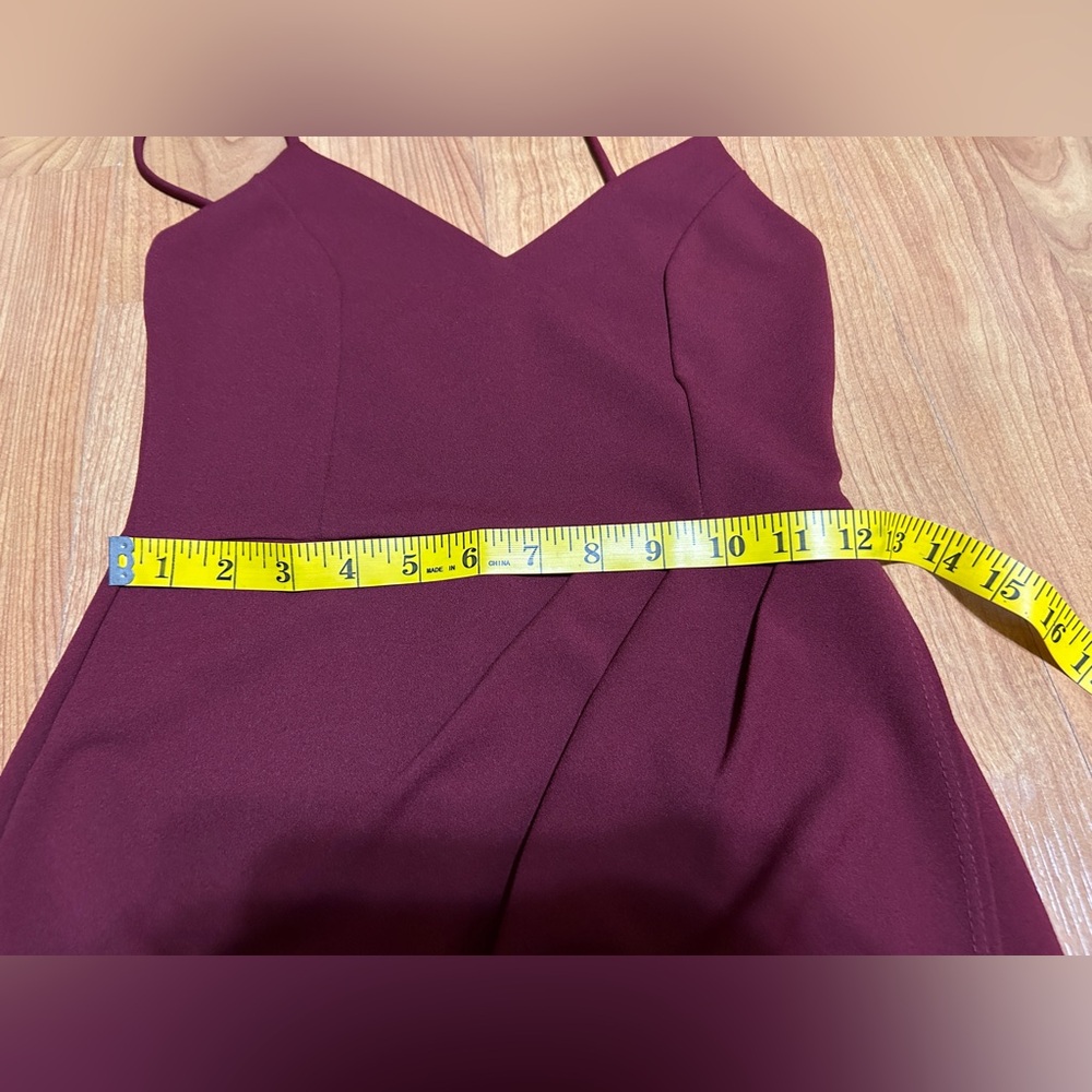Lulu’s Forever Your Girl Wine Red Bodycon Dress, Size Small - Picture 6 of 10